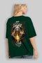Viking Mythology 15 Back Printed Green Oversize T-Shirt Men Women Cotton Crew Neck T-Shirt - 4