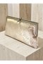 Skin Color Satin Soft Leather Metal Stone Pearl Detailed Chain Strap Crystal Stone Women's Evening Dress Bag - 7