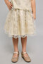 Girl'S Beige Embroiderd Top And Skirt Set - 6