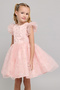 Embroidered Fit & Flare Dress With Crew Neck And Flutter Sleeves - 4