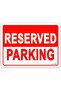 2-Pack Acrylic Reserved Parking Sign 30x22.5cm A4 Size - White/Red - 6