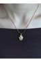 Gold Vintage Stone Necklace Women's Steel - 2