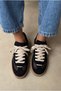 Women's Sports Shoes Black Suede - 4