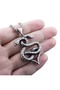 Antique Snake Symbol Necklace Stainless Steel – Gothic & Mystical Style + 4mm Snake Chain Gift - 6