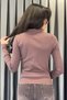 V-Neck Snap Cardigan-Mocha Mocha - 4