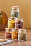 6-Piece Luxury Spice Jar Set with Wooden Lids and Spoons, Vacuum Labeled Jars with Lids - 4
