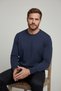 0 Collar 100% Cotton Dark Blue Knitwear Sweater - 4
