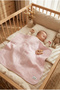 Pink 4-Layer Muslin Baby Blanket Lightweight and Soft Textured Seasonal Multi-Purpose Blanket 110X110 cm - 5