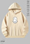 Unisex Hoodie Long Sleeve Taurus Bull Printed Hooded Oversized 100% Cotton Combed Cotton Sweatshirt - 7