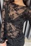 Kechi Transparent Detail Spanish Sleeve Blouse - Black Black - 5