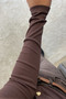 V-Neck Snap Cardigan-Mocha Mocha - 5