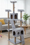 Cat City New Residence Cat Playhouse and Scratching Post Gray