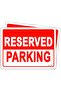 2-Pack Acrylic Reserved Parking Sign 30x22.5cm A4 Size - White/Red