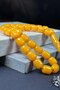 Capsule Grain Metal Engraved Amber Prayer Beads - 4