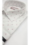 Minimal Red Figure Detailed Fine Dot Long Sleeve Men's Shirt - 4