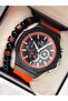 Sports Men's Wristwatch, Functions Active, Orange Silicone Cord, in Stylish Box +Bracelet - 4