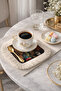 Noble Portrait Fringed Bohemian Presentation Napkin - Artistic Retro Brown Beige Coaster Tissue - 4