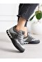 Selmora Gray Lace-Up Women's Sneakers - 4