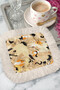 Luxurious Japanese Crane Bird Fringed Presentation Napkin - Elegant Eastern Breeze Bohemian Beige Coaster Tissue - 5