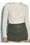 Women's Cream Half Turtleneck Long Sleeve Transparent Lace Blouse 6025 60283937 - 4