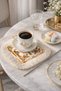 Luxurious Velvet Floral Tiger Fringed Presentation Napkin - Elegant Natural Bohemian Yellow Cream Coaster Tissue - 3