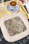 Elegant Vintage Floral Fringed Coffee Side Presentation Napkin - Bohemian Cream Powder Coaster Presentation Tissue - 3