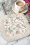 Romantic Flower Garden Fringed Presentation Napkin - Pastel Vintage Bohemian Powder Coffee Side Presentation Napkin - 7