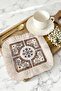 Mosaic Stylish Fringed Decorative Napkin - Classic Mediterranean Ethnic Brown Cream Coaster Tissue - 6