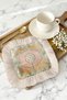 Vintage Palace Motif Fringed Presentation Napkin - Elegant Antique Bohemian Powder Coaster Tissue