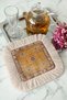 Oriental Palace Motif Fringed Coffee Serving Napkin - Vintage Classic Bohemian Coaster Tissue - 4