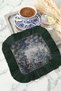 Baroque Luxury Fringed Stylish Serving Napkin - Nature Landscape Classic Vintage Green Coffee Under-Tray Napkin - 5