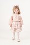 Baby Girl & Child Floral Patterned Stylish Shorts Set with Buckle and Stockings as a Gift