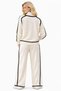 Women’s Knit Lounge Set – High Neck Sweater Top & Wide Leg Pants – Soft Comfortable Two-Piece - 2