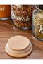 Labeled Wooden Lid 300 ml 12 Jars and 12 Mini Spice Spoons - 24 Piece Spice Set - 5
