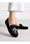 Bohem Black Embroidered Women's Ballerinas - 3