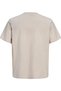 Men's Chest Logo Printed Moonbeam Beige T-Shirt - Frank - 2