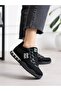Selmora Black Lace-Up Women's Sneakers - 2