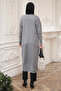 Gray Cool Yarn Buttoned Knit Cardigan - 4