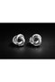 Women's Knot Model Earrings Gold and Silver Color Shiny Curved Design Daily and Stylish Use - 4