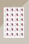 Women's Day Burgundy Flower Round Sticker - 24 Pieces Decoration, Gift, Packaging Sticker Kg8 - 3