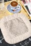 Elegant Classic Islamic Motif Fringed Presentation Decoration Handkerchief - Minimalist Modern Beige Coffee Side Napkin - 8
