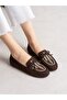 Bohem Coffee Embroidered Women's Ballerinas