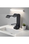 Bathroom Sink Faucet New Heart Model Waterfall Matte Black Color 7 Years Warranty Imported - 3