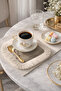 Elegant Bird Motif Tasseled Presentation Napkin - Natural Vintage Rustic Beige Coaster Serving Napkin - 8