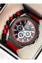 Sports Men's Wristwatch, Functions Active, Red Silicone Cord, in Stylish Box +Bracelet