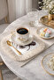 Horse Patterned Fringed Presentation Napkin - Elegant Classic Country Brown Cream Coaster Serving Napkin - 8