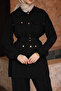 Black Belted Tunic and Trousers Modal Set - 4