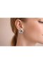 Women's Knot Model Earrings Gold and Silver Color Shiny Curved Design Daily and Stylish Use - 2
