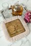Artistic Elegance Fringed Presentation Napkin - Power of Nature Bohemian Gold-Colored Coaster Tissue - 8