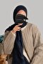شال ميستيك تكستشر منقوش قطن - أزرق داكن - 4
